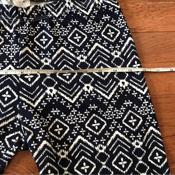 Navy & White Geometric Print Leggings Women’s Small or Junior’s Medium - Picture 7 of 11